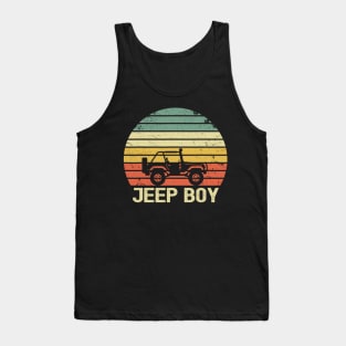 Jeep Boy Vintage Jeeps Tank Top